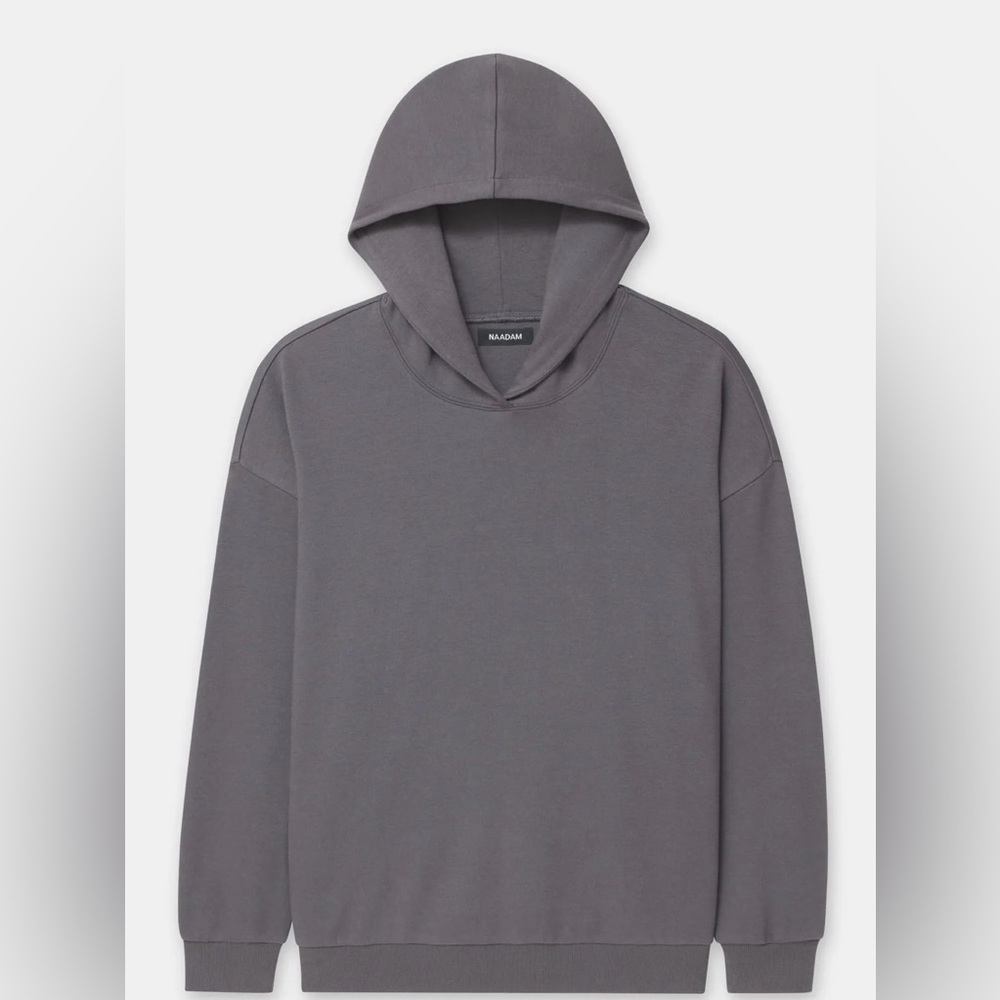 NAADAM GREY MODAL CASHMERE HOODIE (S)